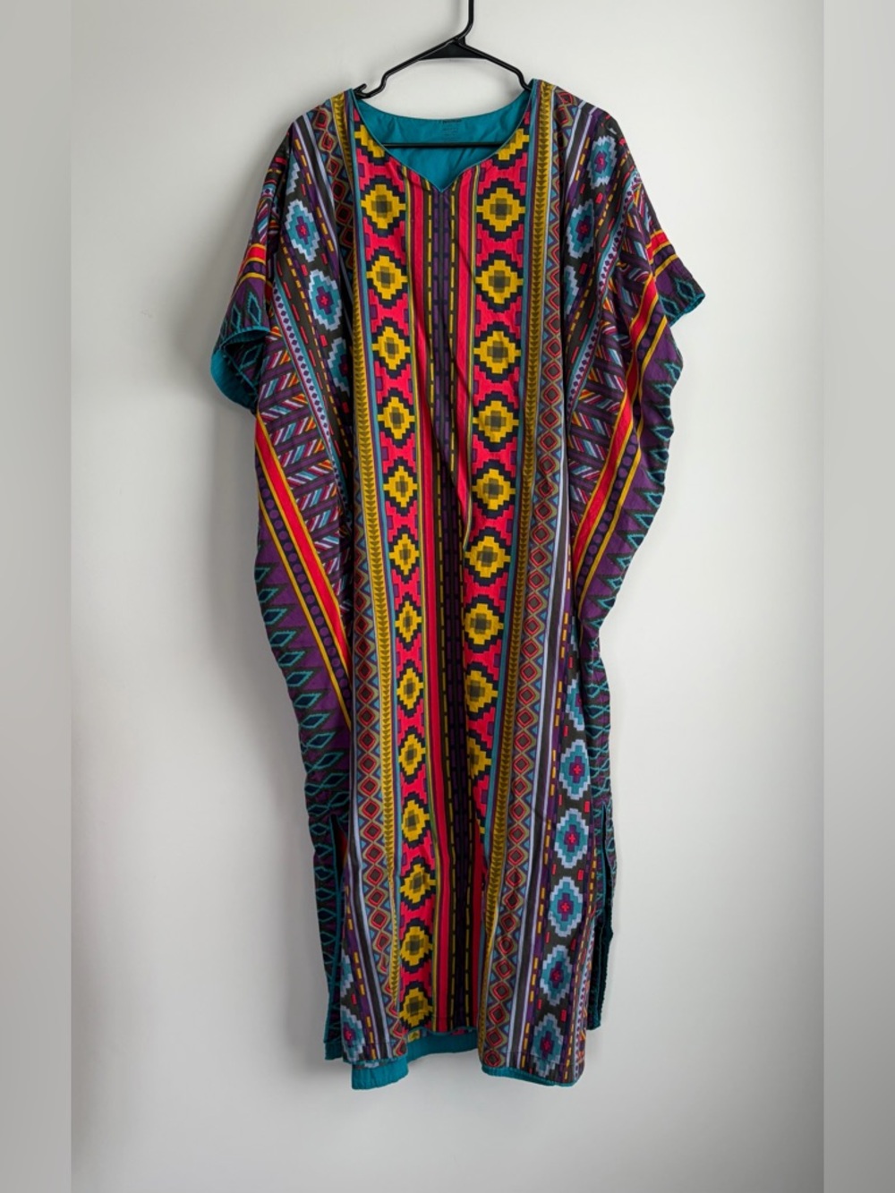 J.Peterman Company Kaftan Tribal Tunic Dress Cotton